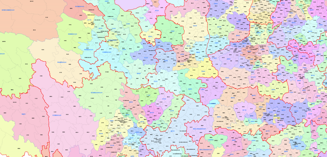 2021年中国地图省、市、区县域分色块可编辑AI/CDR矢量地图下载