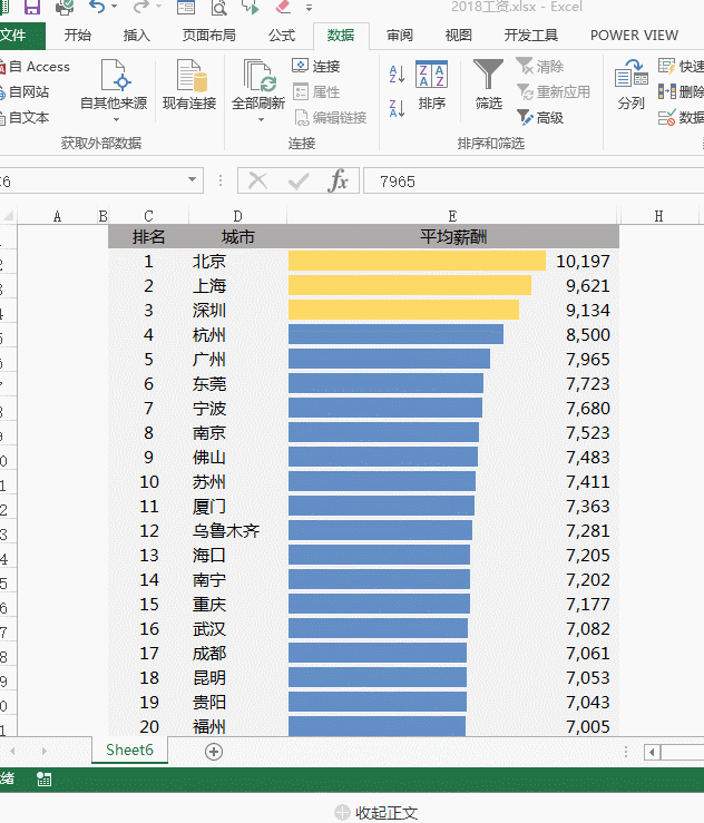Excel表格 自动 排序，神了
